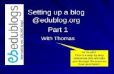 Setting up a blog @edublog