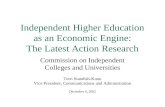 Independent Higher Education as an Economic Engine: The Latest Action Research