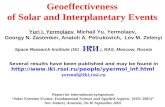 Geoeffectiveness  of Solar and Interplanetary Events Yuri I. Yermolaev ,  Michail Yu. Yermolaev,