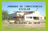 JORNADA DE CONVIVENCIA ESCOLAR “CONOCIÉNDONOS” MAHÍDE- SENDIM 22 de marzo de 2010