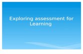 Exploring assessment for Learning