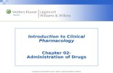 Introduction to Clinical Pharmacology Chapter 02- Administration of Drugs