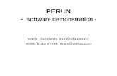 PERUN -   software demonstration -