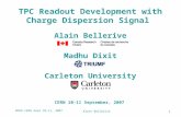 TPC Readout Development with Charge Dispersion Signal