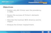 Explain why Bill Clinton won the presidency in 1992.