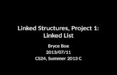 Linked Structures, Project 1: Linked List
