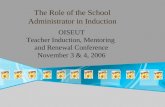The Role of the School Administrator in Induction