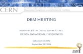 DBM MEETING INTERFACES ON DETECTOR ROUTING, DESIGN AND ASSEMBLY SEQUENCES Sébastien MICHAL