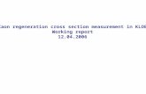 Kaon regeneration cross section measurement in KLOE Working report 12.04.2006