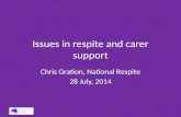 Issues in respite and carer support