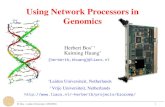 Using Network Processors in Genomics