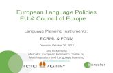 European Language Policies  EU & Council of Europe
