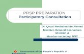 PRSP PREPARATION Participatory Consultation