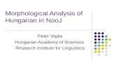 Morphological Analysis of Hungarian in NooJ