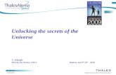 Unlocking the secrets of the Universe V. Giorgio