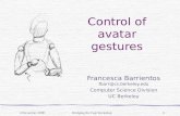 Control of avatar gestures