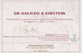 DA GALILEO A EINSTEIN Esperienze di comunicazione della fisica e dell’astronomia