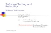Software Testing and Reliability Software Test Process