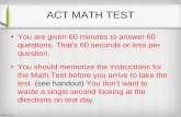ACT MATH TEST