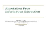 Annotation Free  Information Extraction