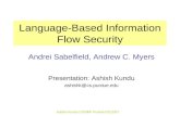 Language-Based Information Flow Security