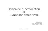 Démarche d’investigation et Evaluation des élèves