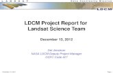 LDCM Project Report for  Landsat Science Team December 13, 2012