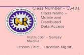 Class Number – CS401