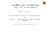 Nanofabrication and Devices (in ECE and ME Departments)