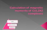 Calculation of magnetic moments of CoL2X2 complexes