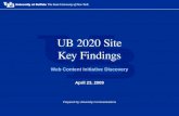 UB 2020 Site Key Findings