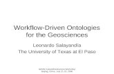 Workflow-Driven Ontologies for the Geosciences