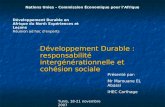 Développement Durable en Afrique du Nord: Expériences et Leçons Réunion ad hoc d’experts