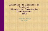 Sugestões de Assuntos de Projetos Métodos de Computação Inteligentes 2002