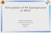 Simulation of RF background in MICE