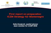 First report on preparation  ICZM Strategy for Montenegro Saša Karajović, spatial planner