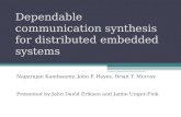 Dependable communication synthesis for distributed embedded systems