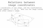 Relations between image coordinates