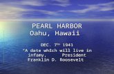 PEARL HARBOR Oahu, Hawaii