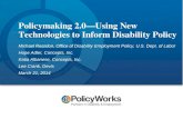 Policymaking 2.0—Using New Technologies to Inform Disability Policy