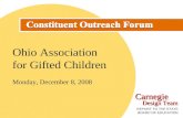 Ohio Association for Gifted Children Monday, December 8, 2008