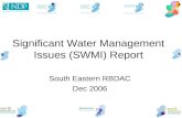 Significant Water Management Issues (SWMI) Report