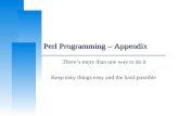 Perl Programming  –  Appendix