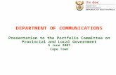 DEPARTMENT OF COMMUNICATIONS