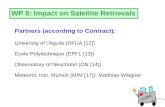 WP 8: Impact on Satellite Retrievals