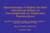 Spectroscopy of Highly Excited Vibrational States of Formaldehyde by Dispersed Fluorescence