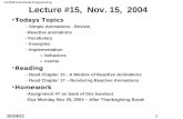 Lecture #15,  Nov. 15,  2004