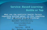 Service- Based Learning:  Bottle or Tap