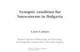 Synoptic  condition for Snowstorms in Bulgaria