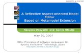 A Reflective Aspect-oriented Model Editor  Based on Metamodel Extension